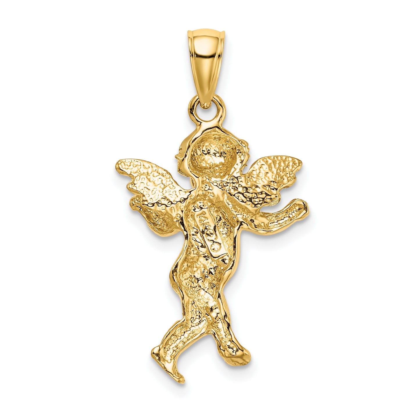 14K Yellow Gold Guardian Angel Walking Charm