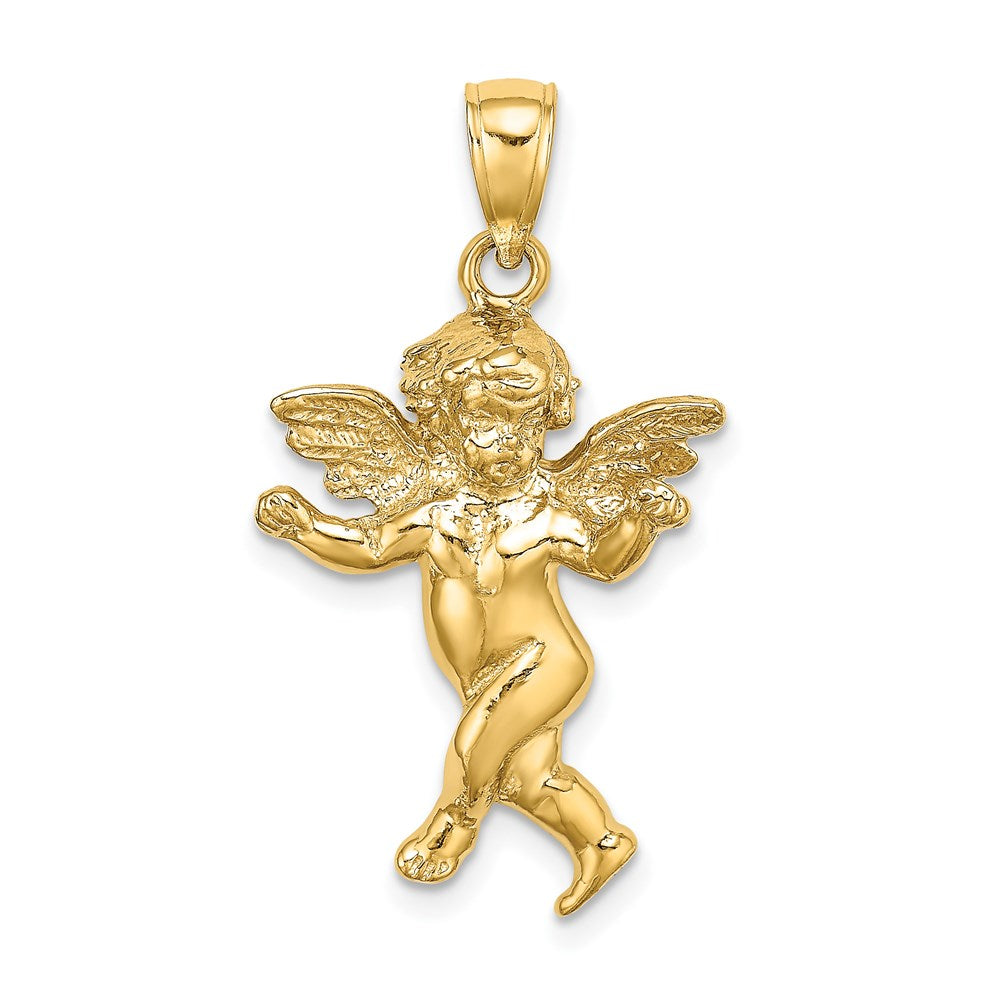 14K Yellow Gold Guardian Angel Walking Charm
