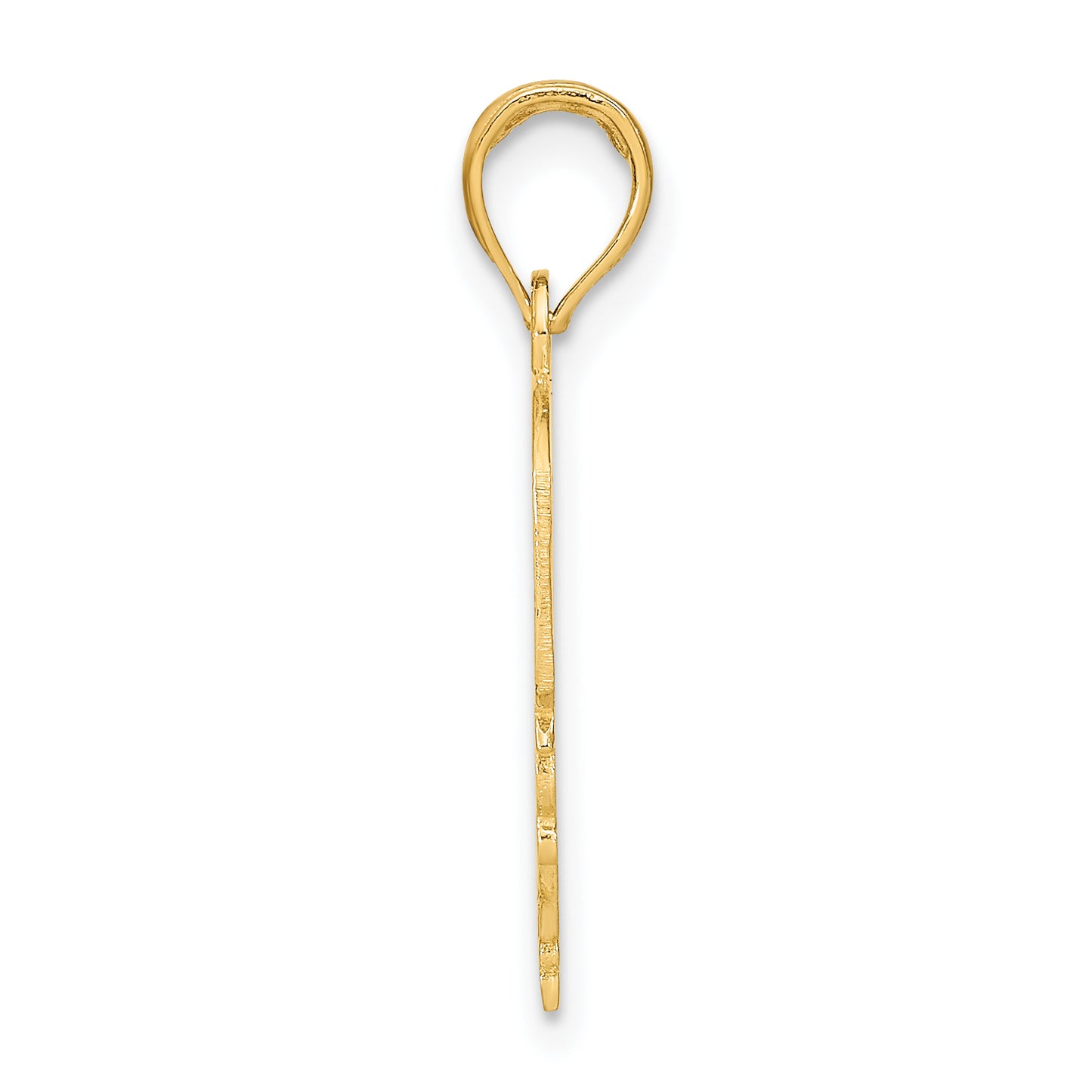 14K Yellow Gold MOMMY'S GIRL In Heart w/Banner Charm