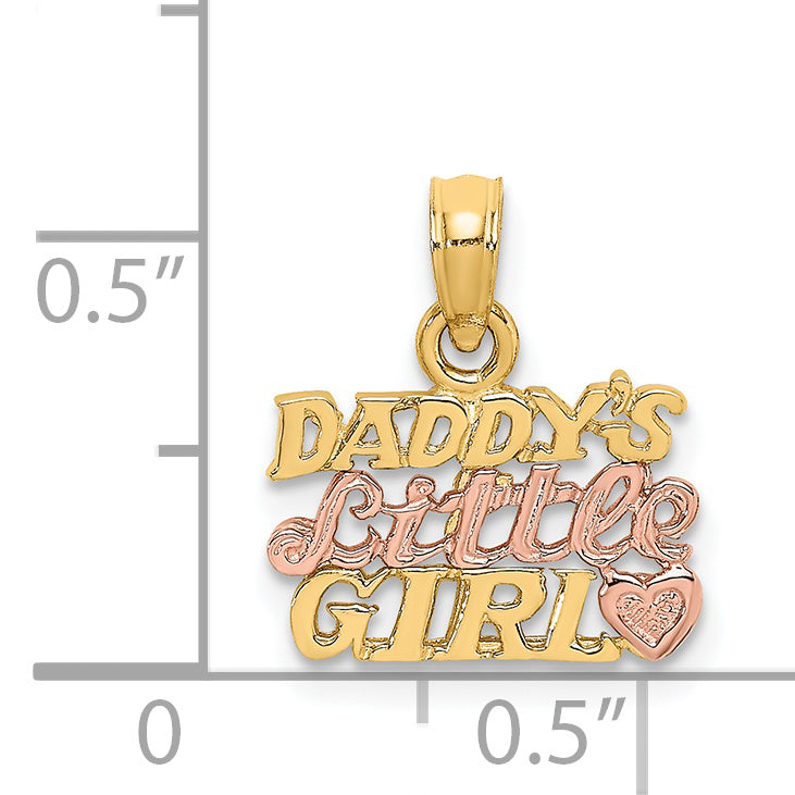 14k Two-Tone DADDY'S LITTLE GIRL Charm