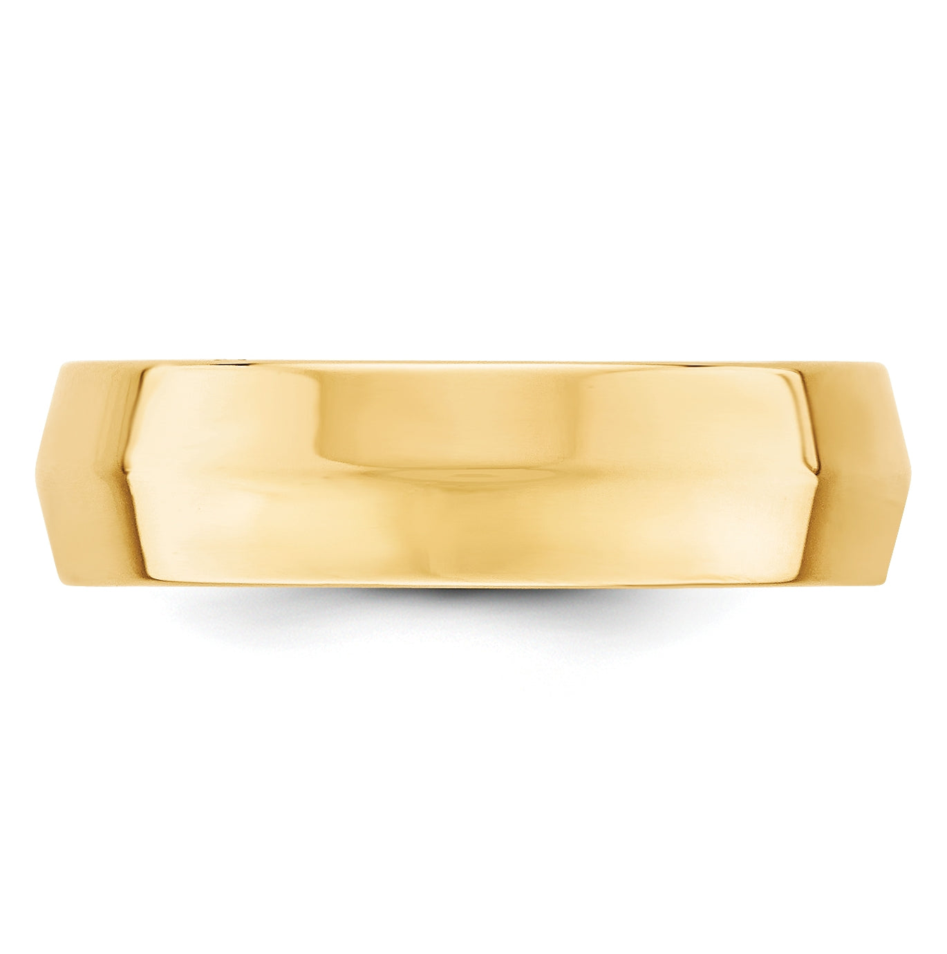 14k Yellow Gold 2.5mm Knife Edge Comfort Fit Wedding Band Size 4
