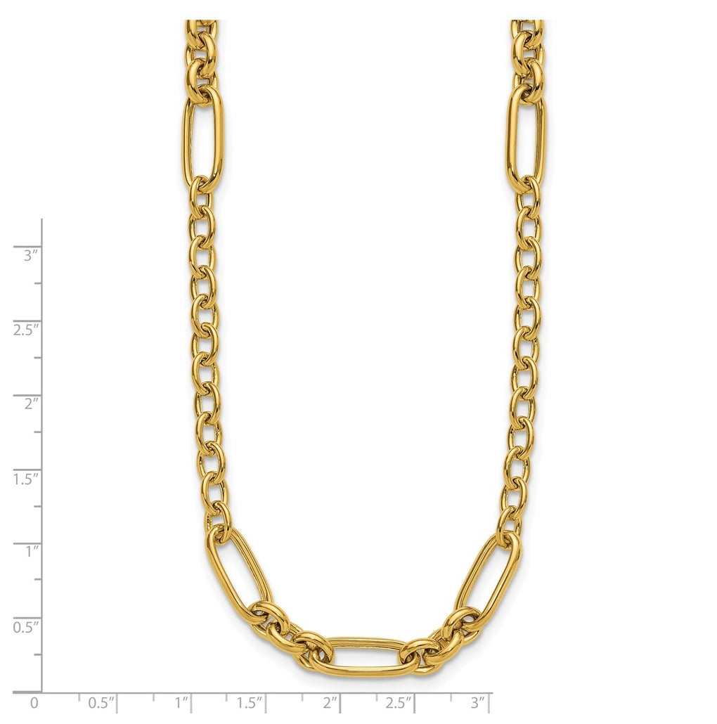 14k Yellow Gold Polished Fancy Link Necklace