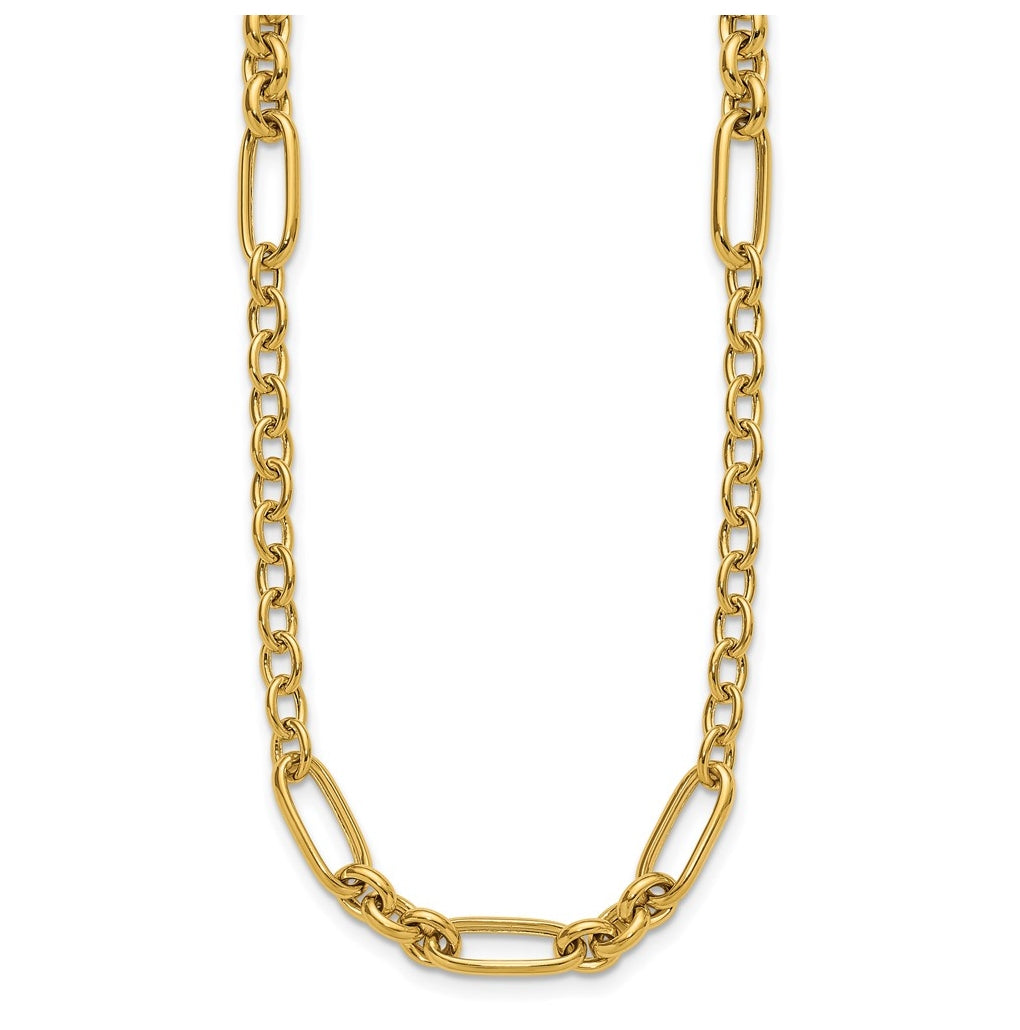 14k Yellow Gold Polished Fancy Link Necklace