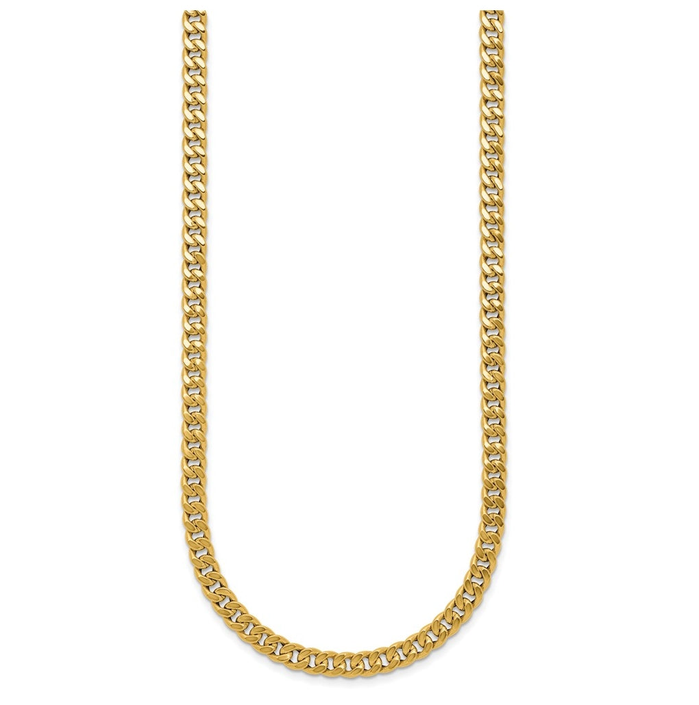 14k Yellow Gold Polished Curb Link Necklace