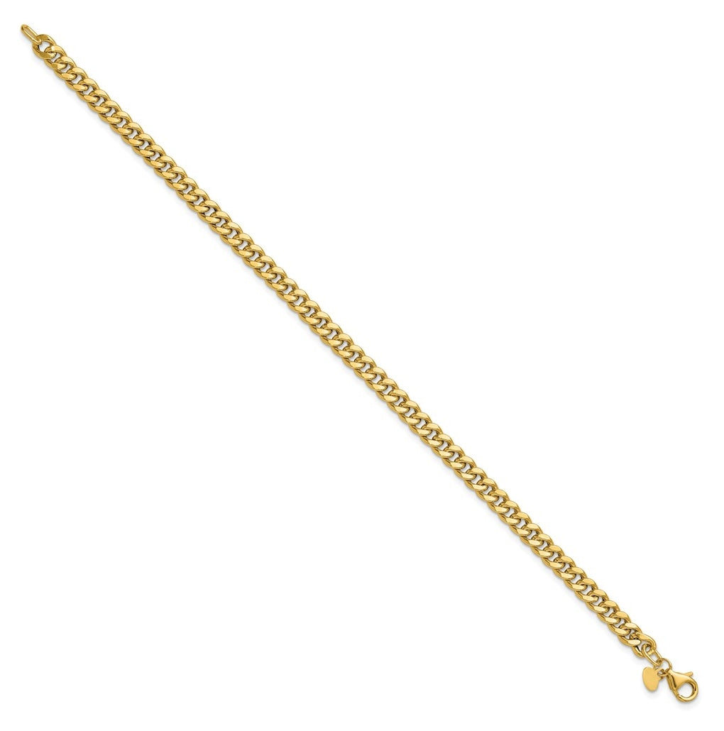 14k Yellow Gold Polished Curb Link Bracelet
