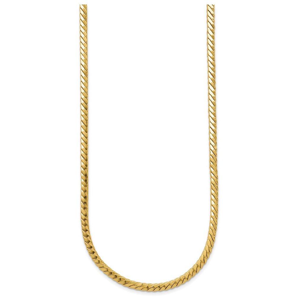 14k Yellow Gold Polished Fancy Link Necklace