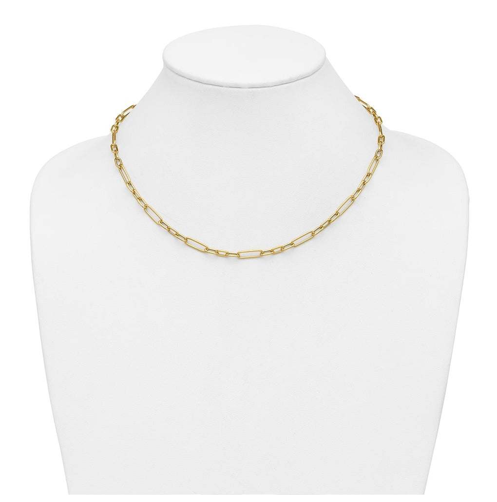 14k Yellow Gold Polished Fancy Link Necklace