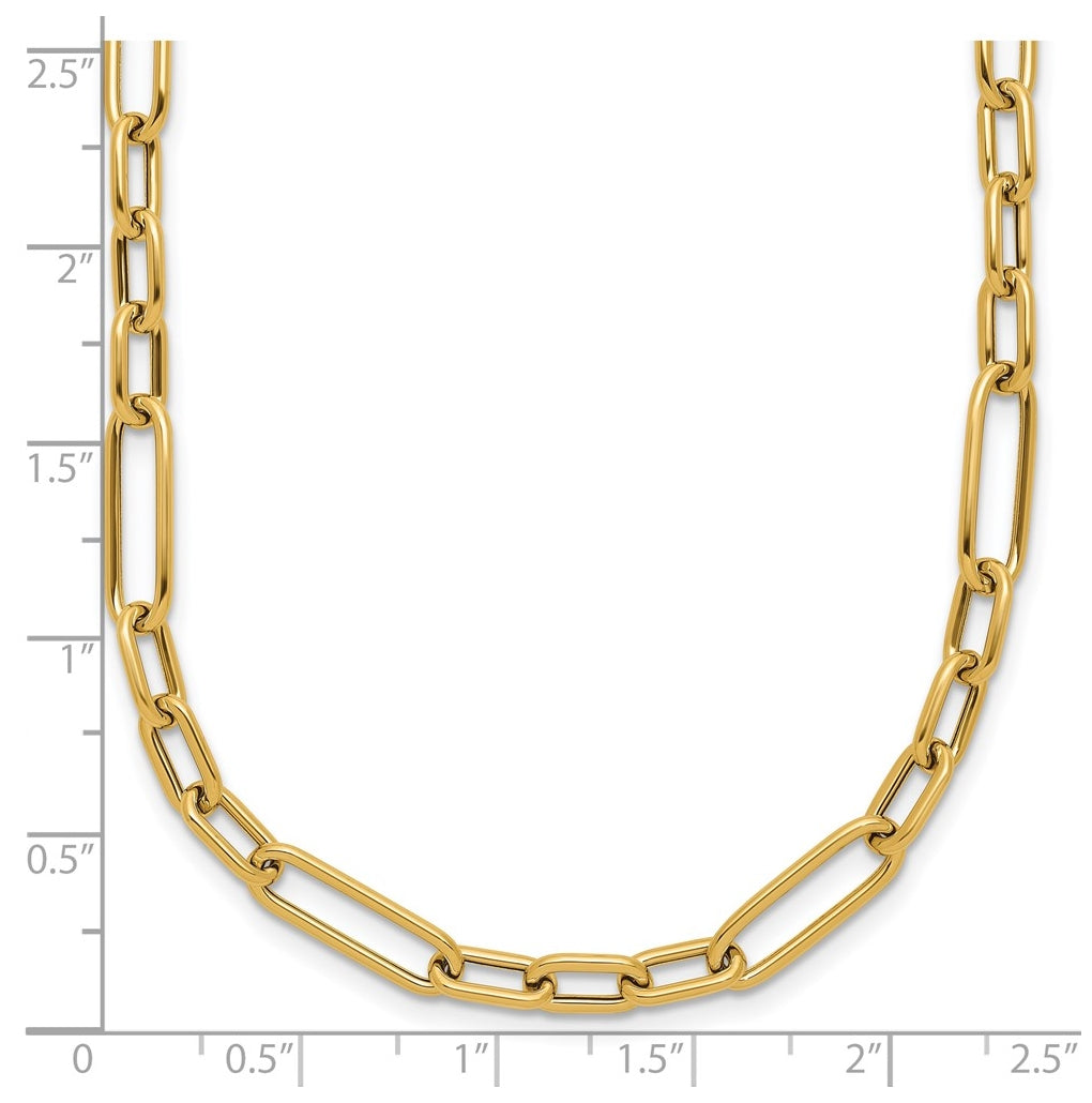 14k Yellow Gold Polished Fancy Link Necklace