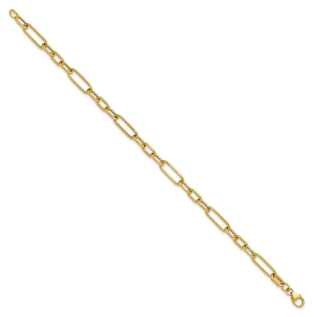 14k Yellow Gold Polished Fancy Link Bracelet