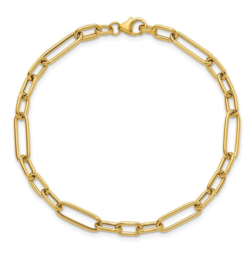 14k Yellow Gold Polished Fancy Link Bracelet