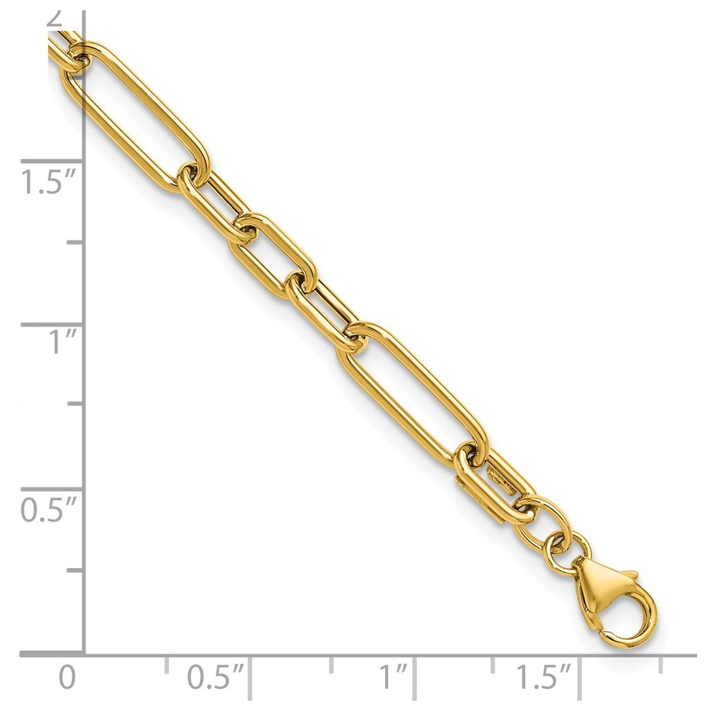 14k Yellow Gold Polished Fancy Link Bracelet