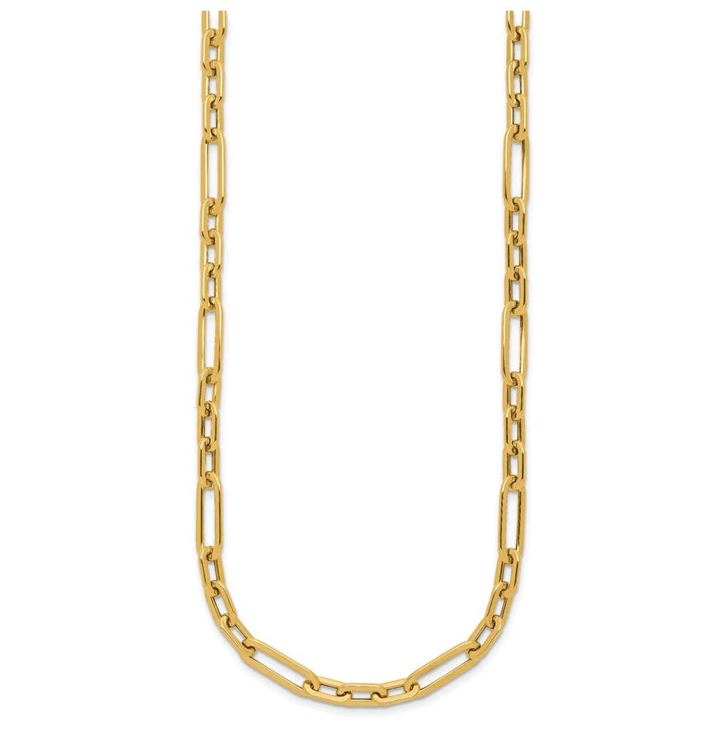 14k Yellow Gold Polished Fancy Link Necklace