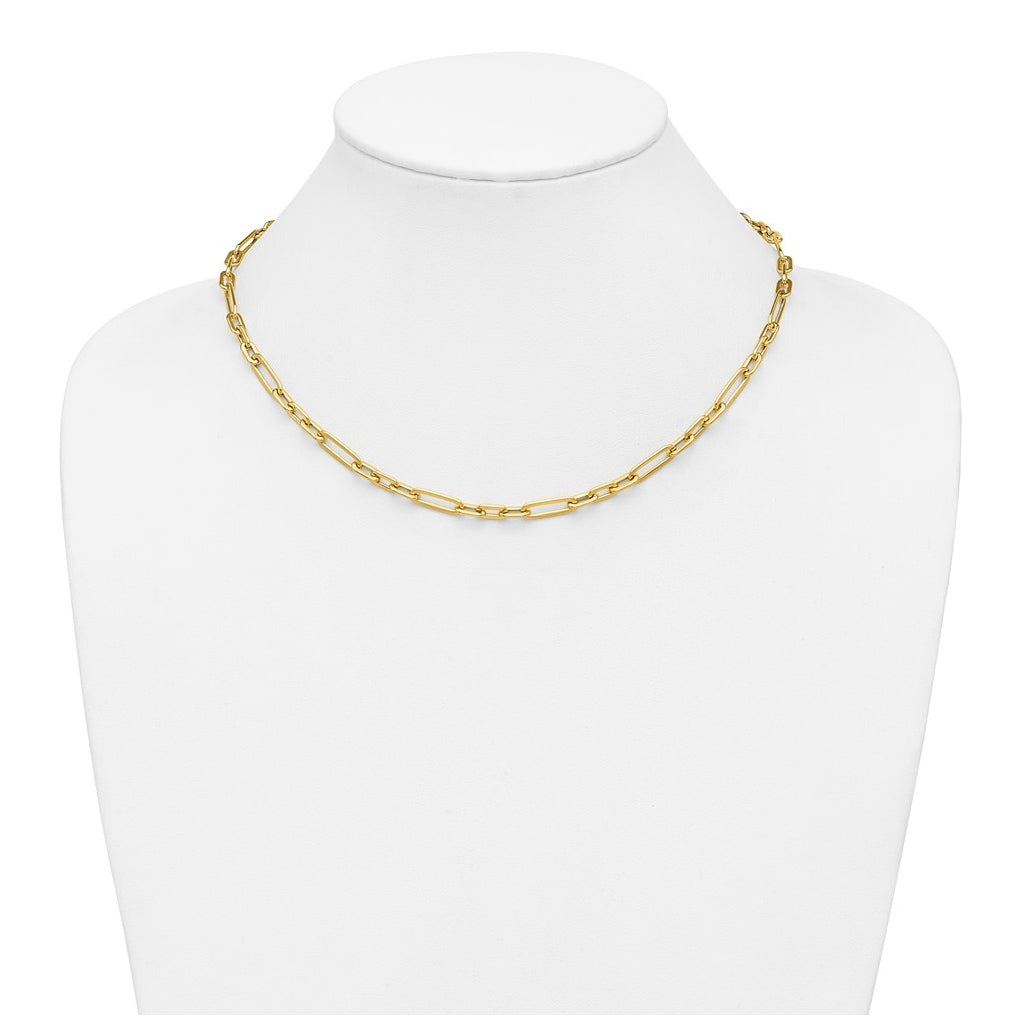 14k Yellow Gold Polished Fancy Link Necklace