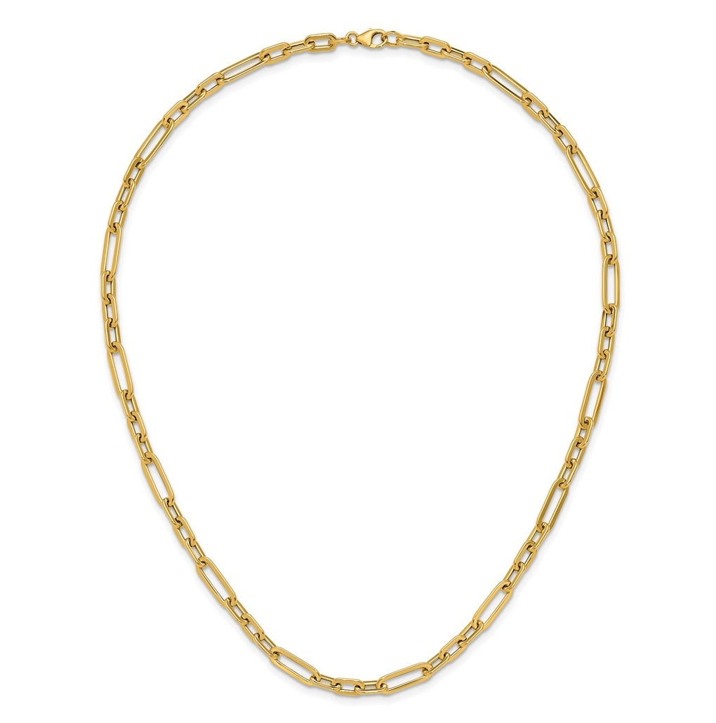 14k Yellow Gold Polished Fancy Link Necklace