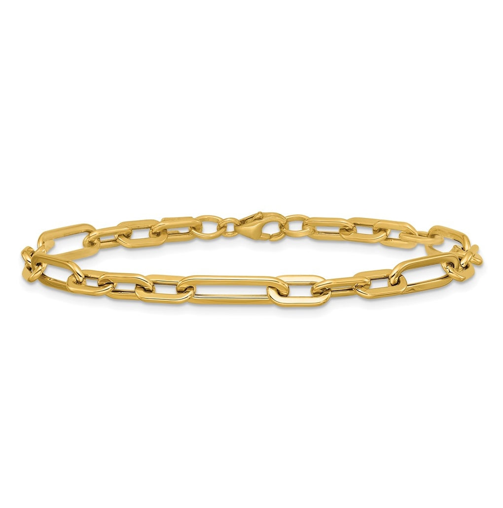 14k Yellow Gold Polished Fancy Link Bracelet