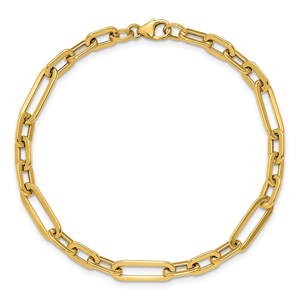 14k Yellow Gold Polished Fancy Link Bracelet