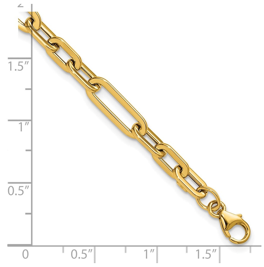 14k Yellow Gold Polished Fancy Link Bracelet