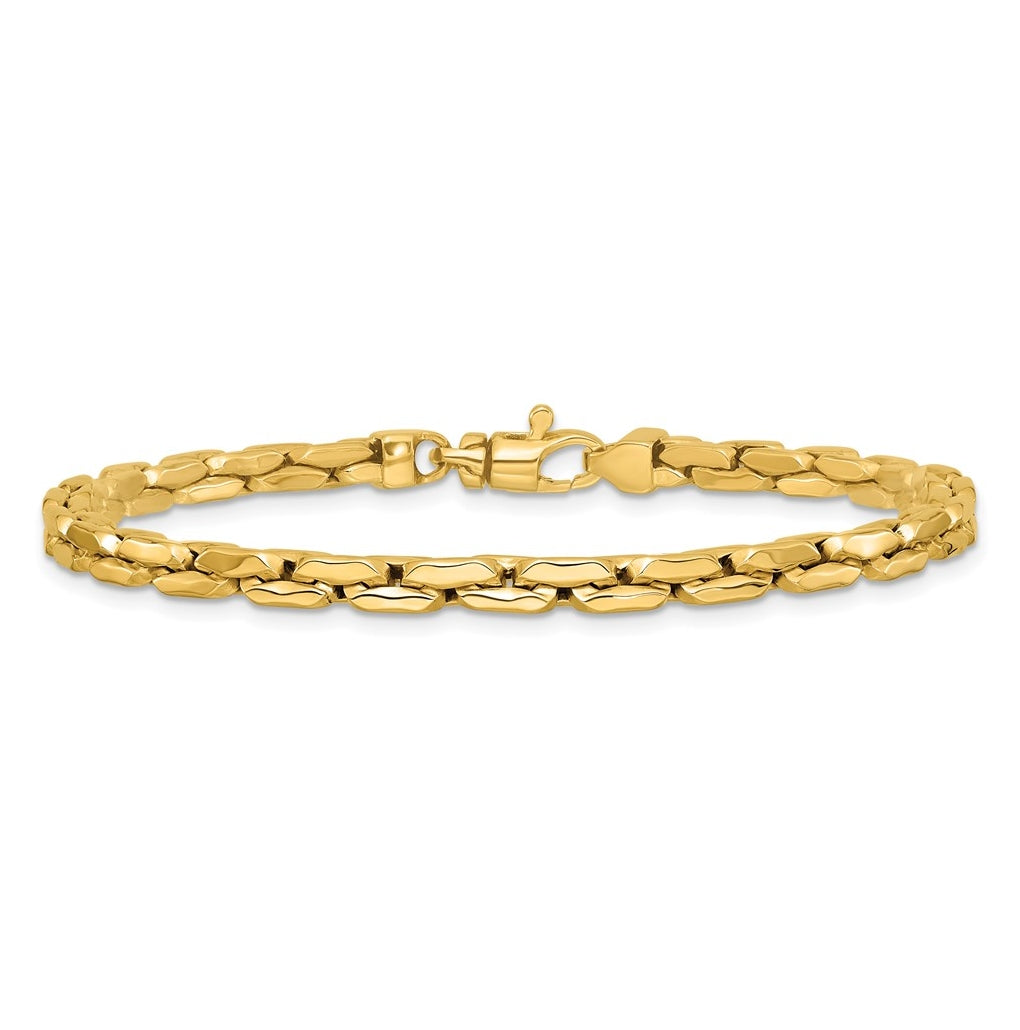 14k Yellow Gold Polished Fancy Link Bracelet