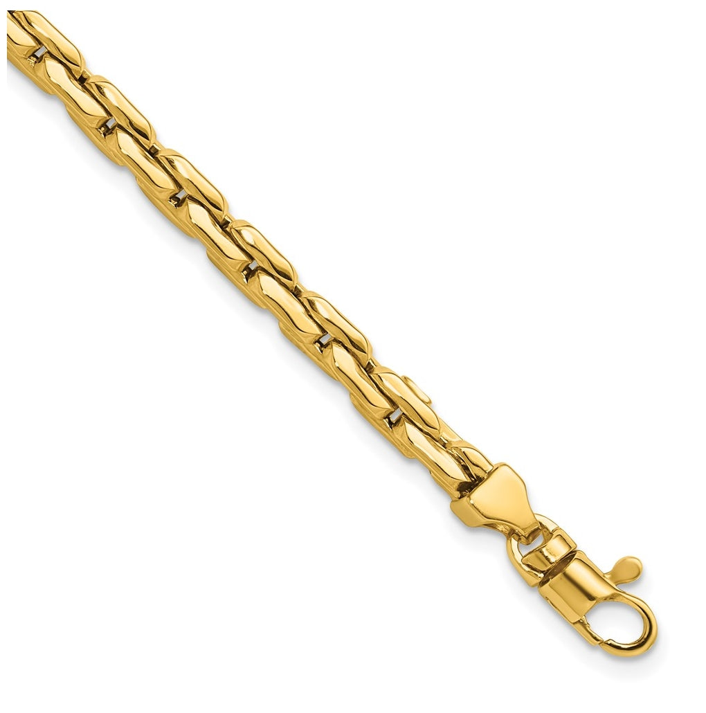 14k Yellow Gold Polished Fancy Link Bracelet