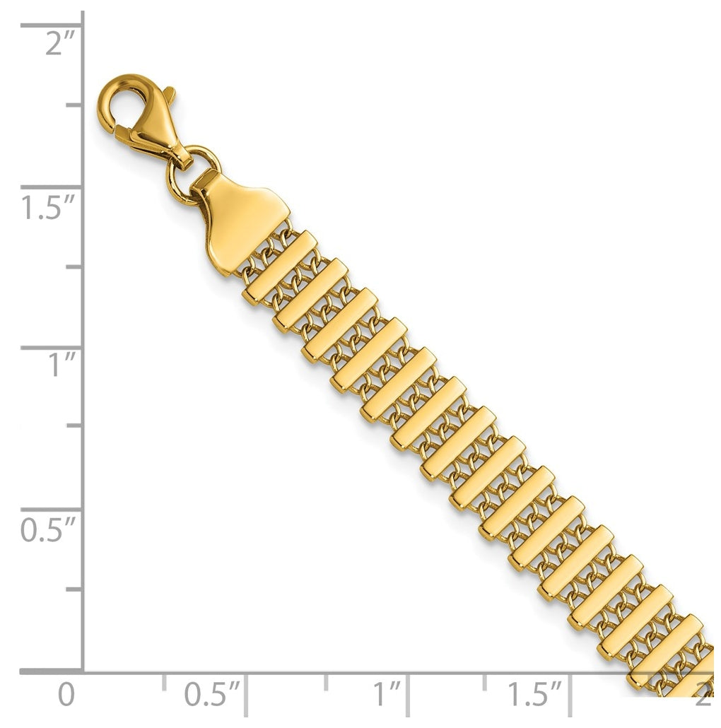 14k Yellow Gold Polished Fancy Link Bracelet