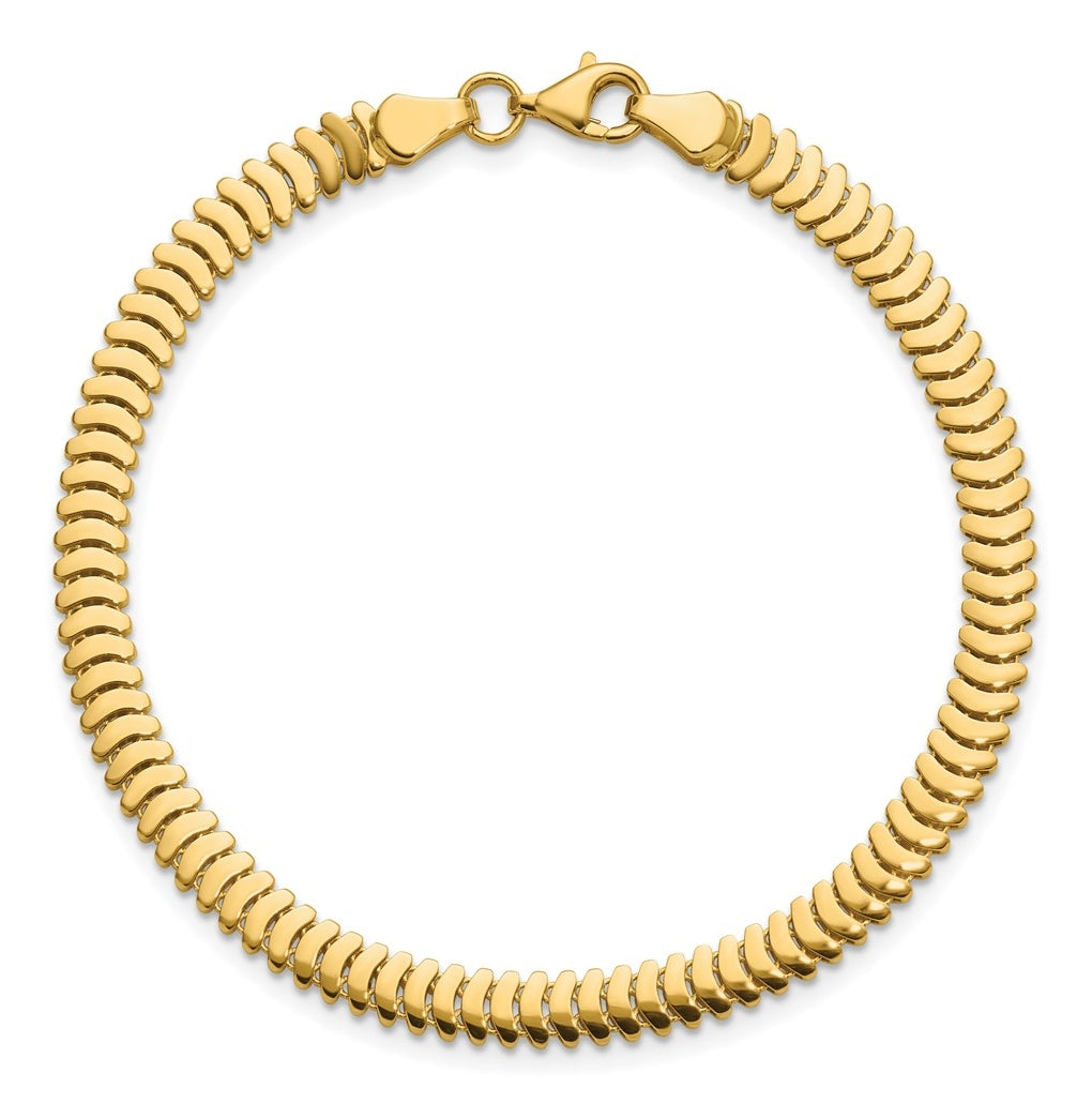 14k Yellow Gold Polished Fancy Link Bracelet
