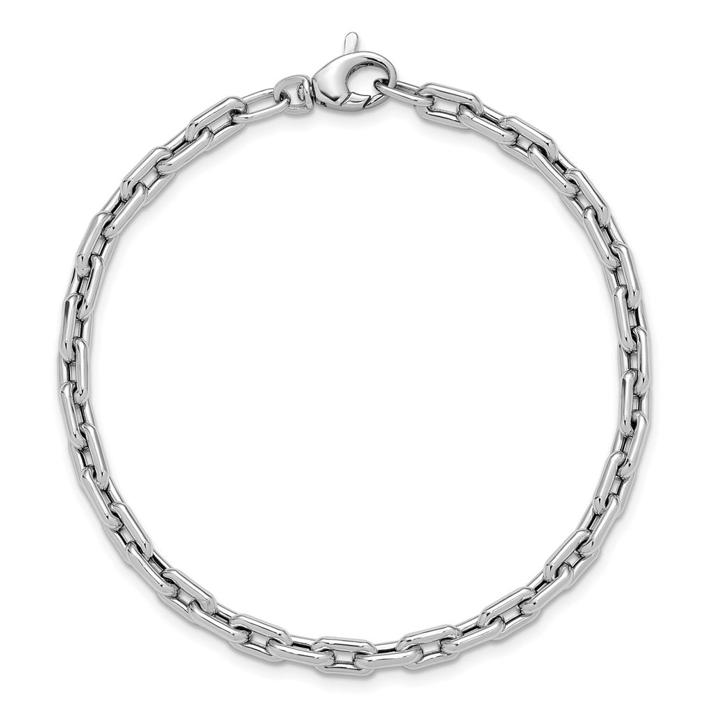 14K White Gold Polished Fancy Link Bracelet