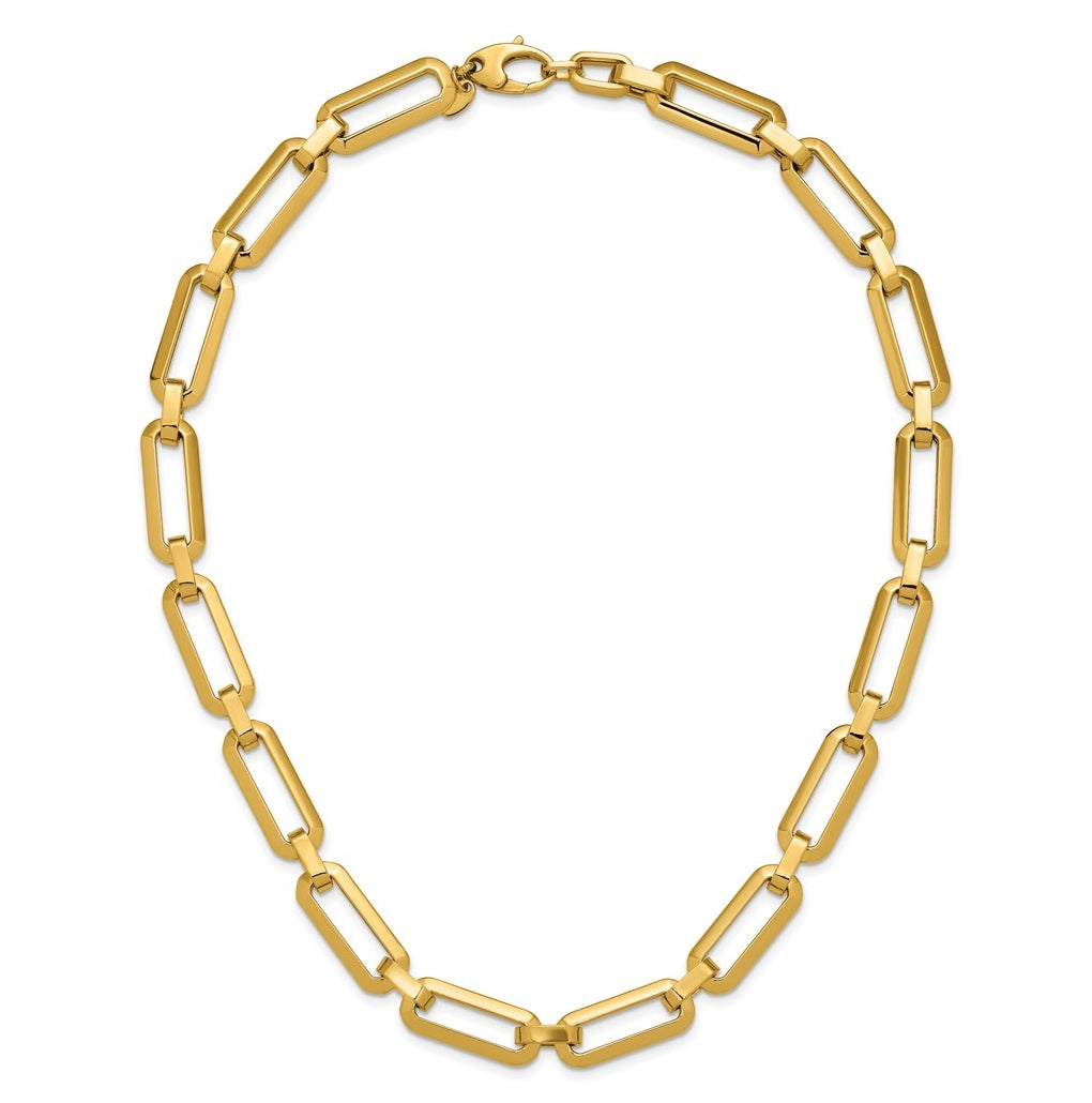 14k Yellow Gold Polished Fancy Link Necklace