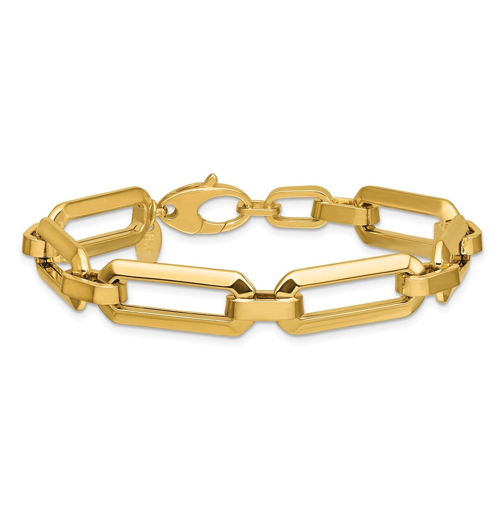 14k Yellow Gold Polished Fancy Link Bracelet