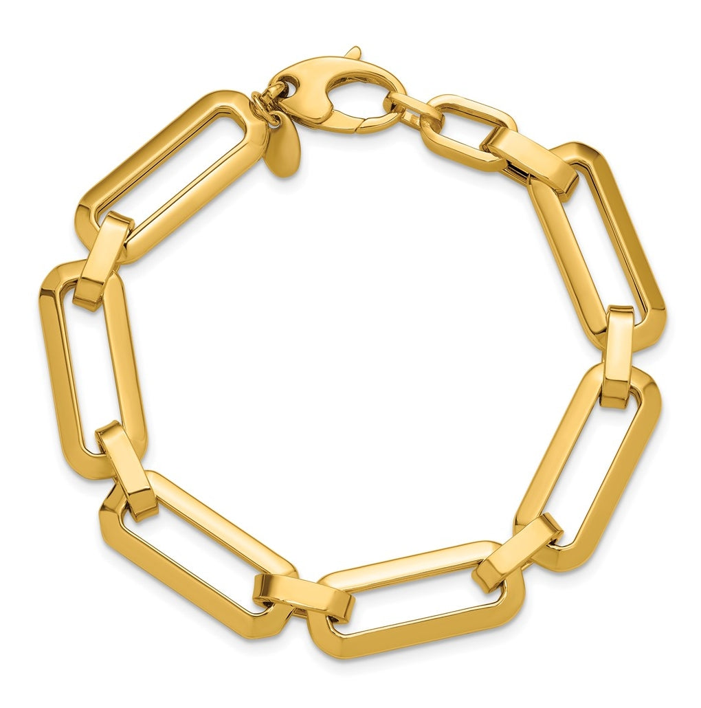 14k Yellow Gold Polished Fancy Link Bracelet