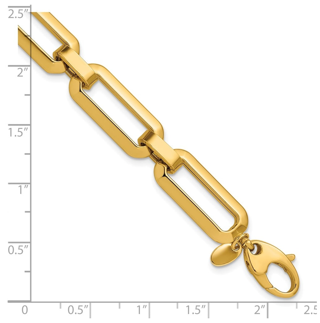 14k Yellow Gold Polished Fancy Link Bracelet
