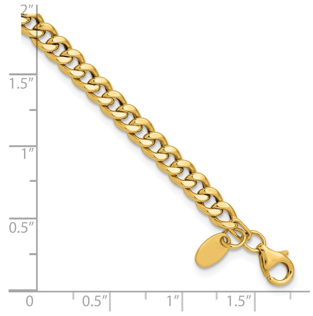 14k Yellow Gold Polished Fancy Link Bracelet