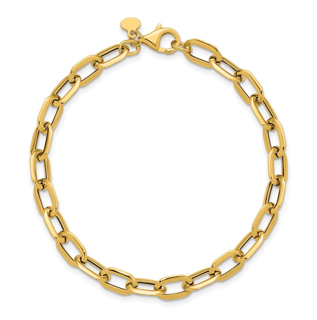 14k Yellow Gold Polished Fancy Link Bracelet