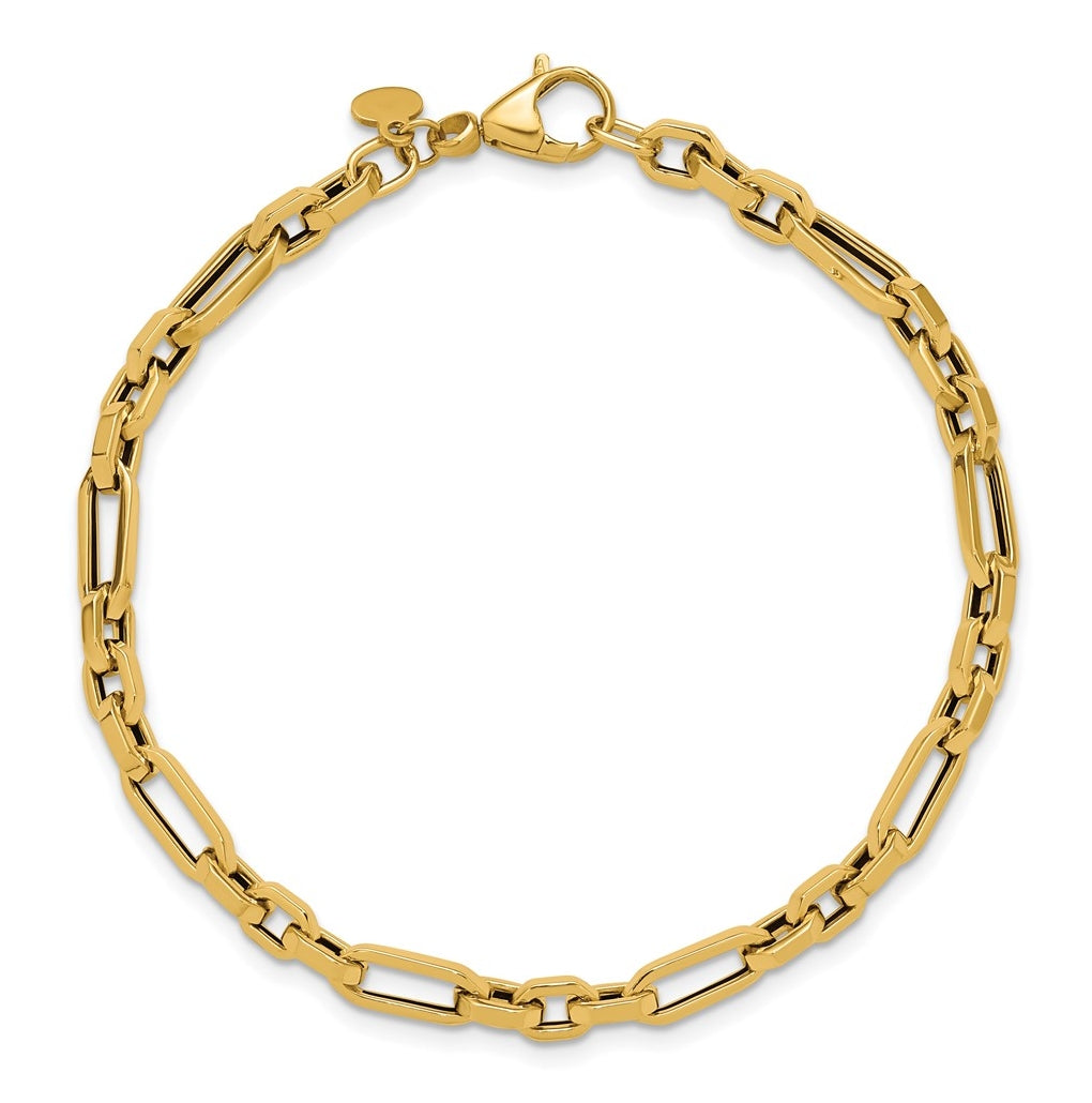 14k Yellow Gold Polished Fancy Link Bracelet
