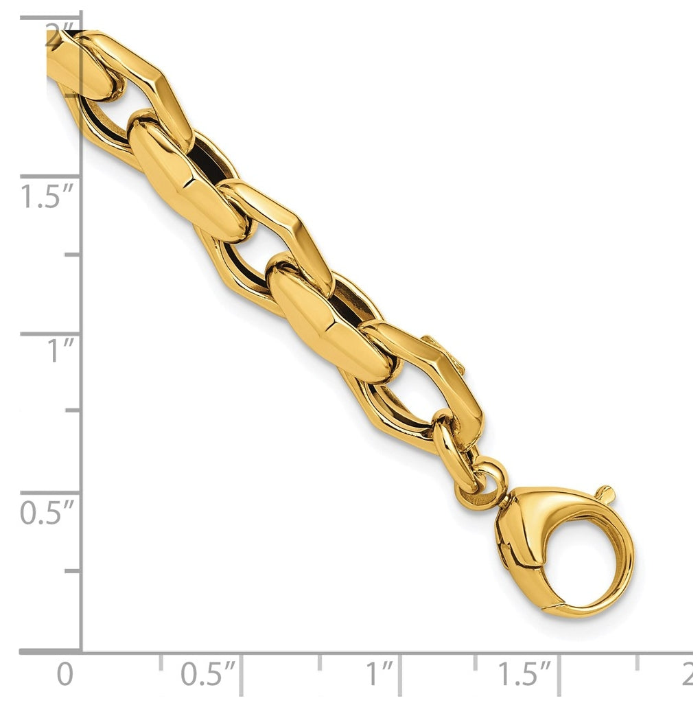 14k Yellow Gold Polished Fancy Link Bracelet