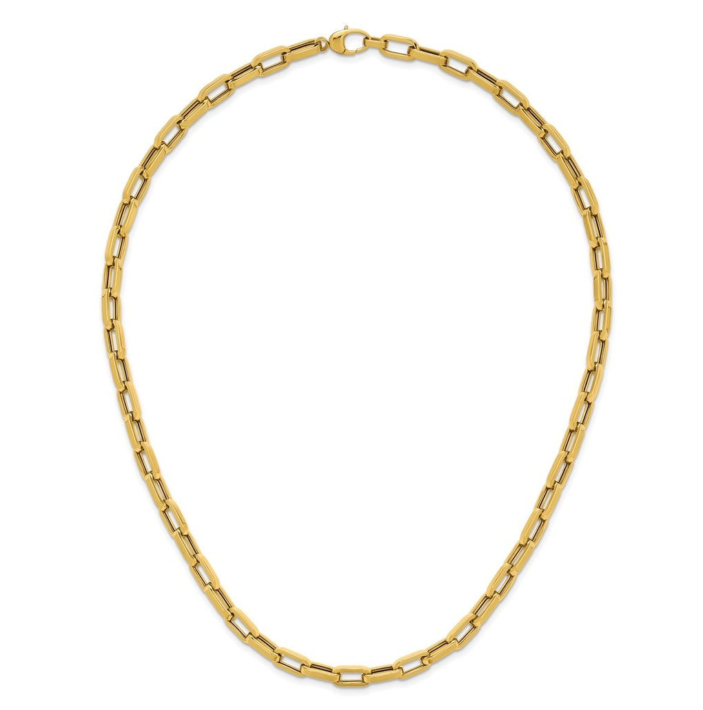 14k Yellow Gold Polished Fancy Line Necklace