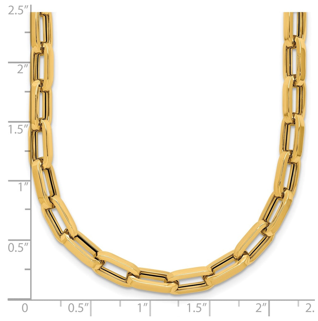 14k Yellow Gold Polished Fancy Line Necklace