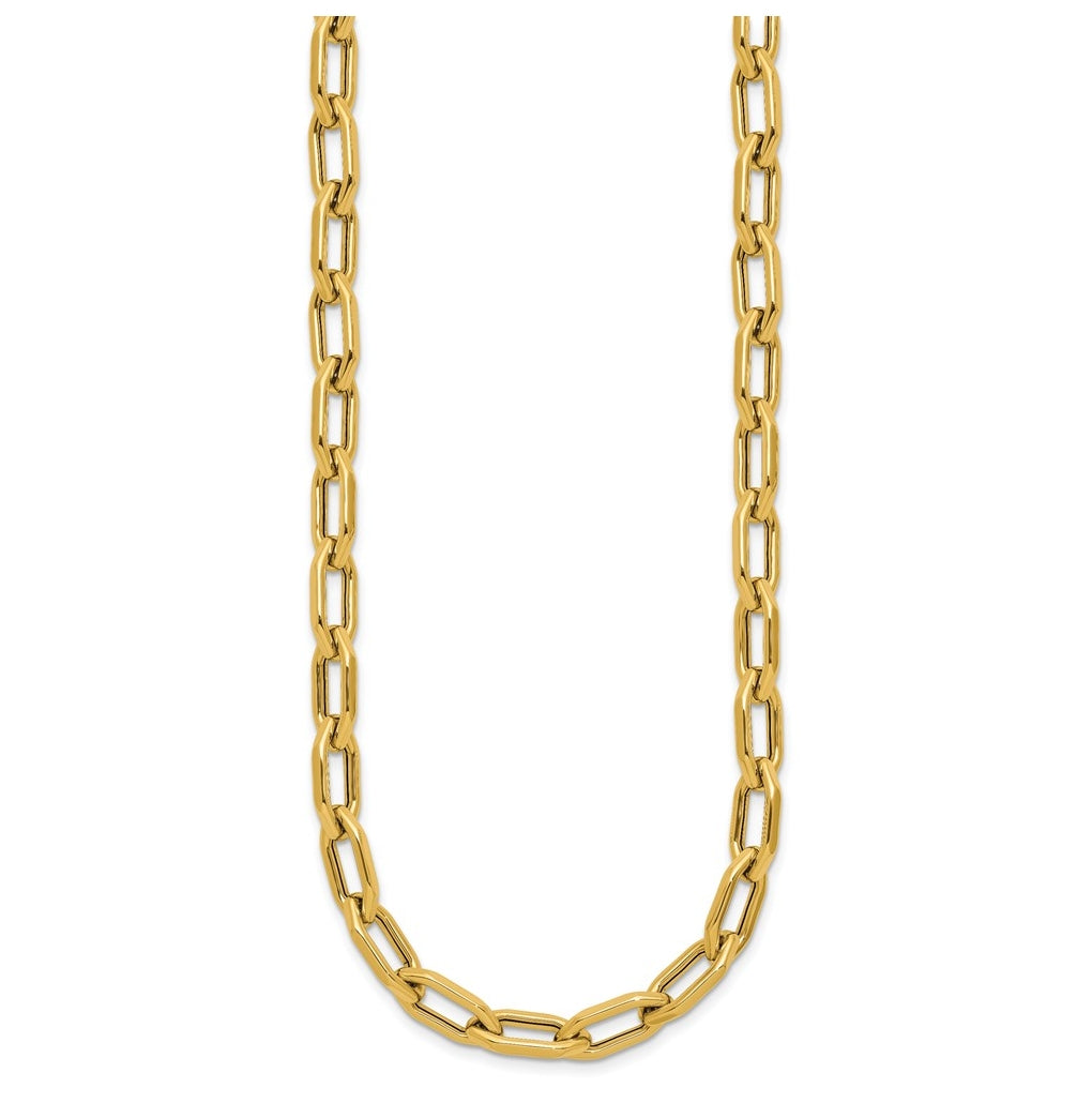 14k Yellow Gold Polished Fancy Link with .5in ext. Necklace
