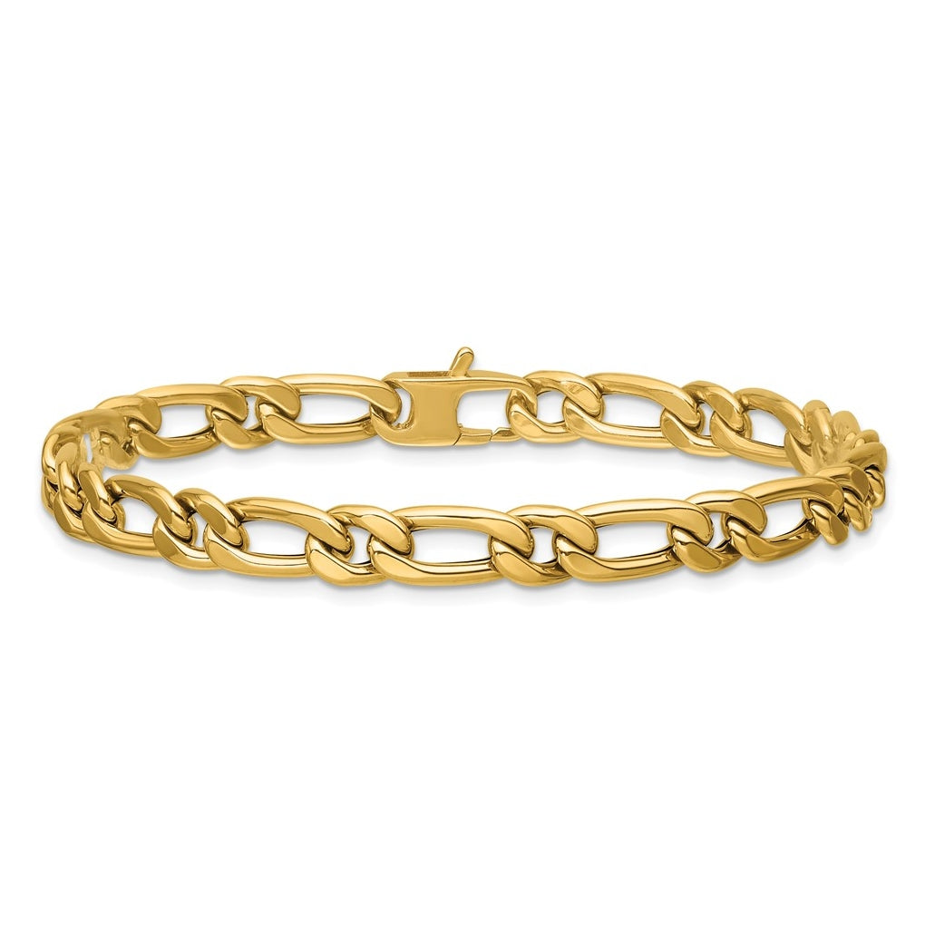 14k Yellow Gold Polished Fancy Link Bracelet