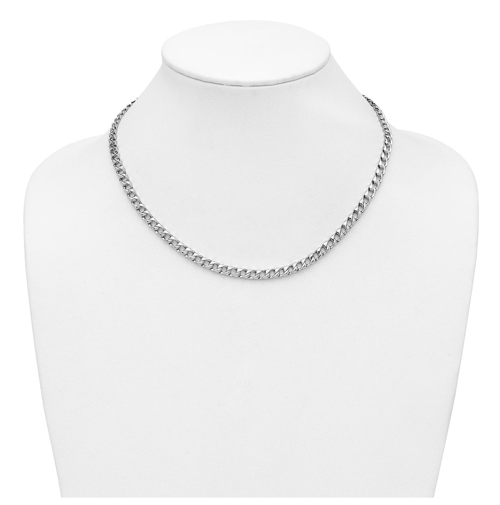 14K White Gold Polished Fancy Link Necklace