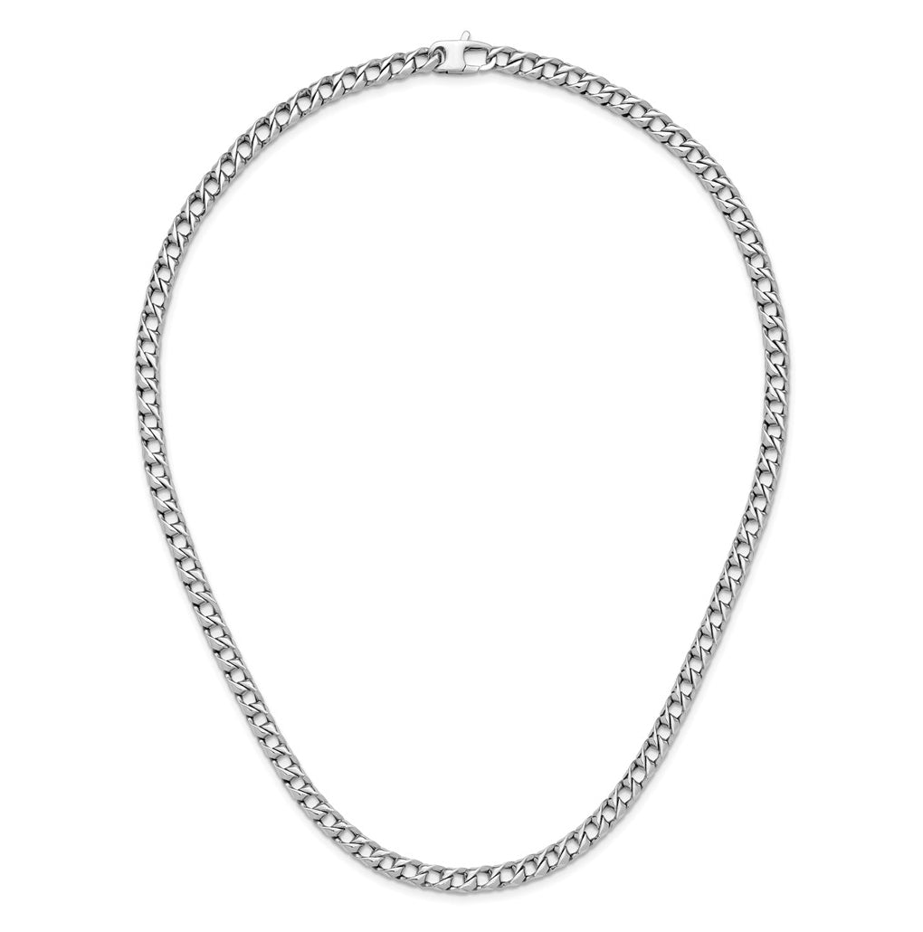 14K White Gold Polished Fancy Link Necklace