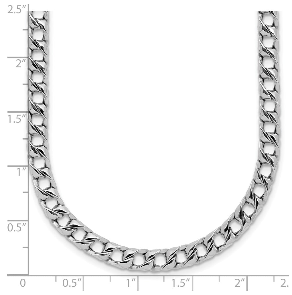 14K White Gold Polished Fancy Link Necklace