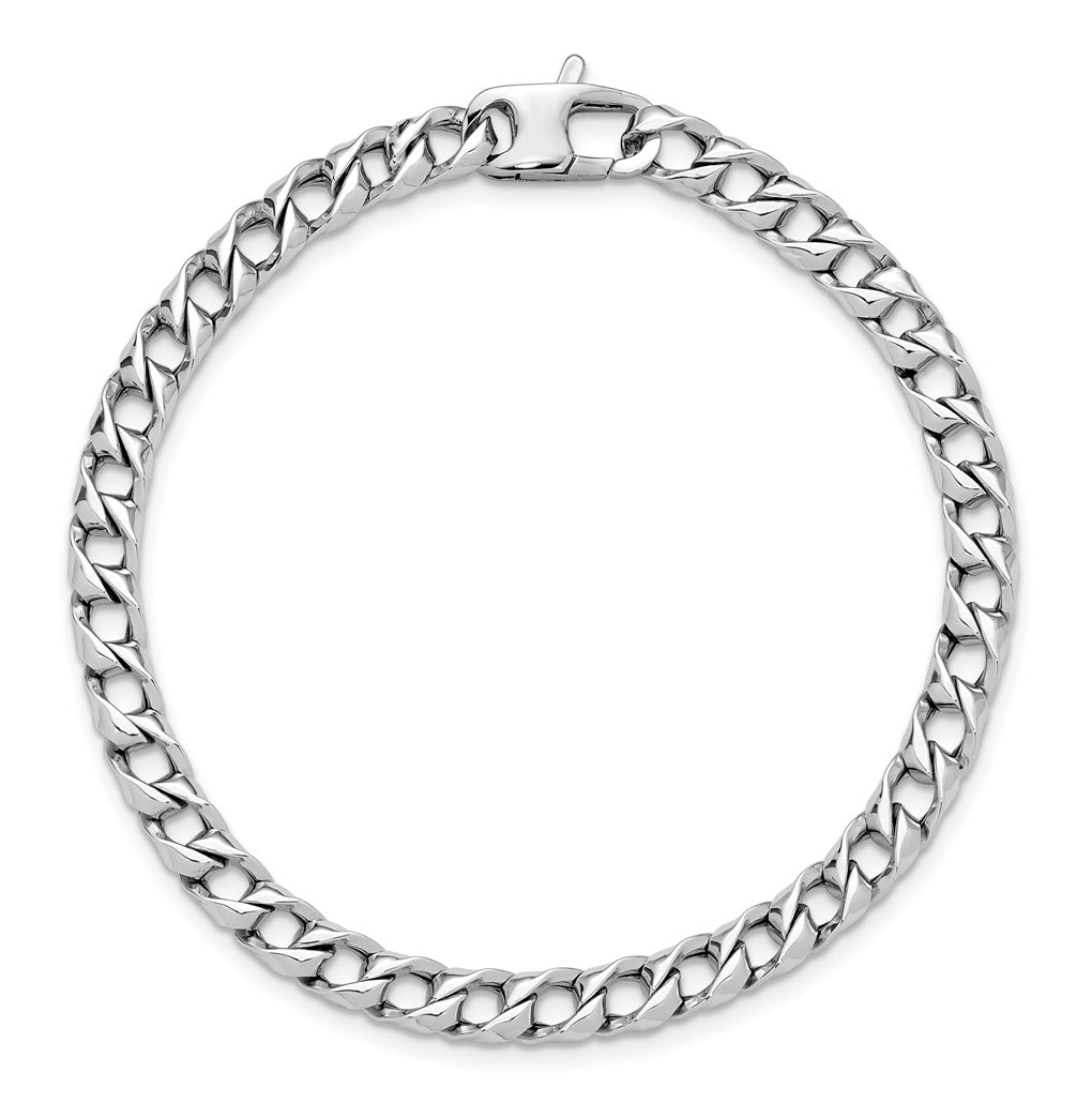 14K White Gold Polished Fancy Link Bracelet