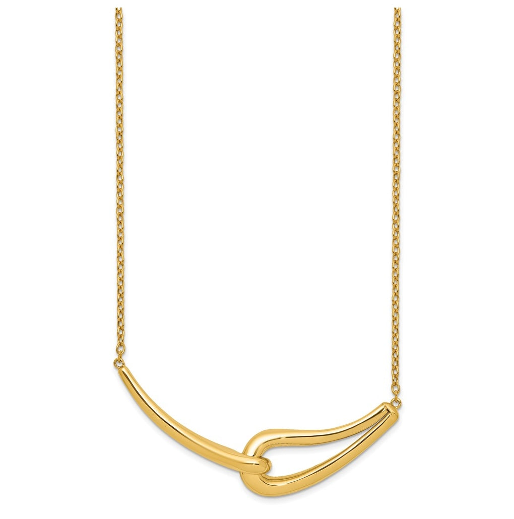 14k Yellow Gold Polished Fancy Necklace