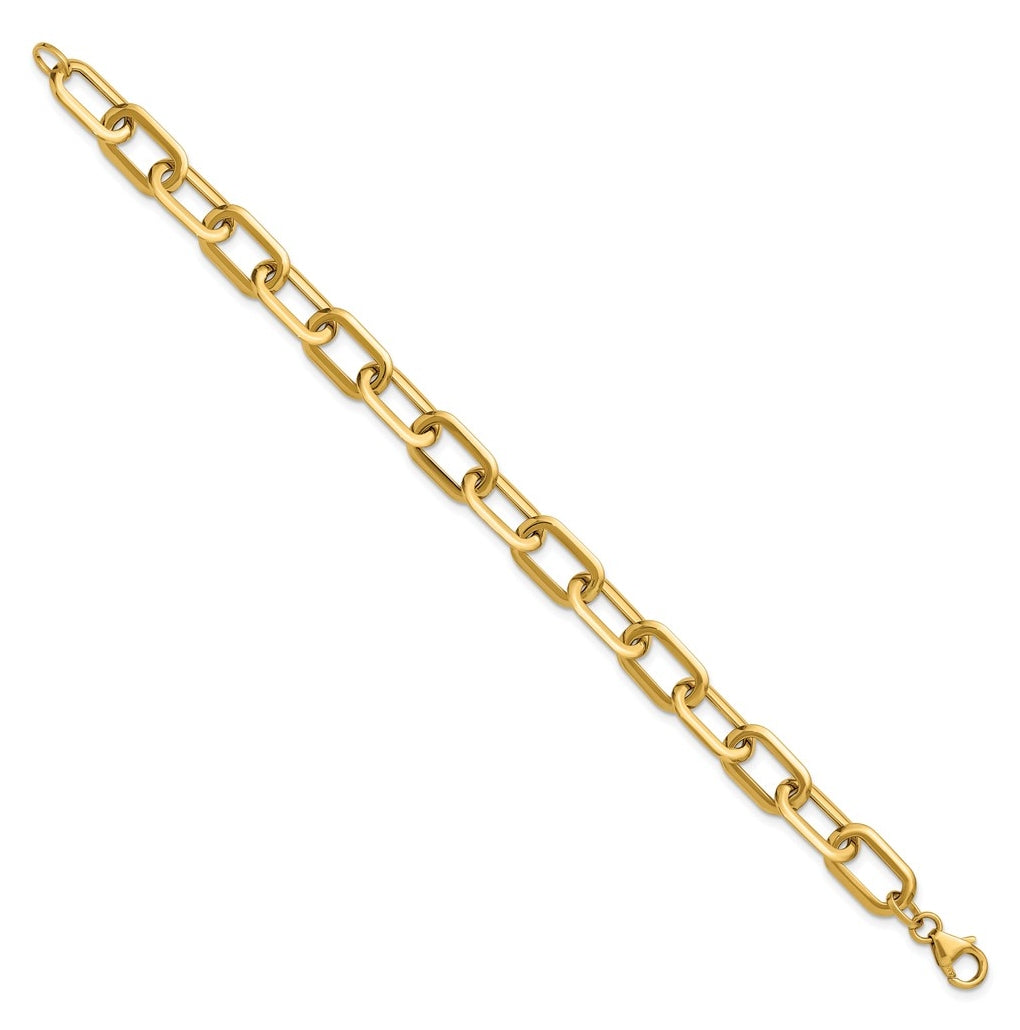 14k Yellow Gold Polished Fancy Link Bracelet