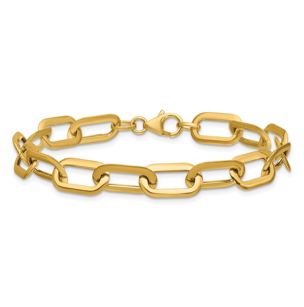 14k Yellow Gold Polished Fancy Link Bracelet