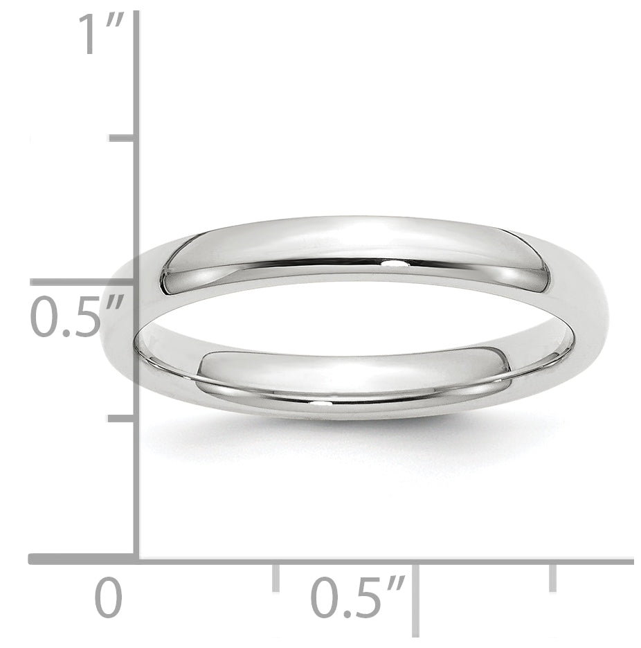 Platinum 3mm Comfort-Fit Wedding Band Size 5