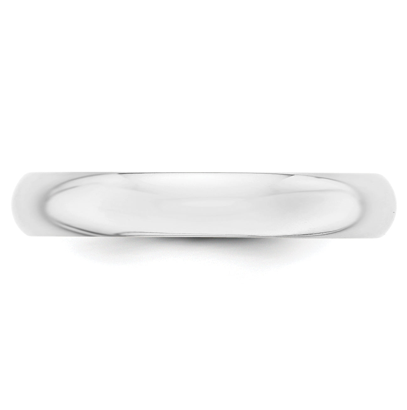 Platinum 4mm Half Round Wedding Band Size 4.5