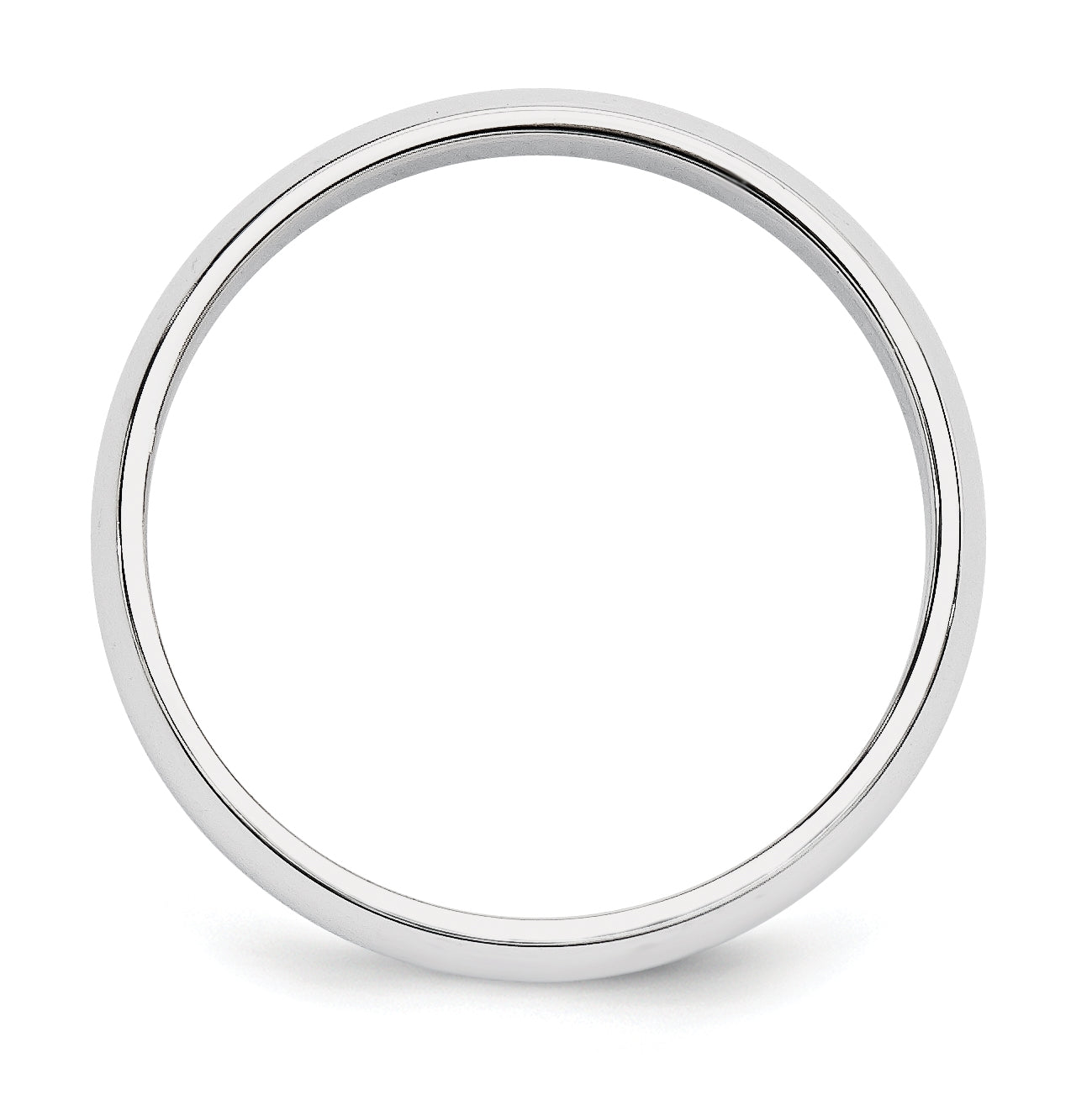 Platinum 5mm Half Round Wedding Band Size 5.5