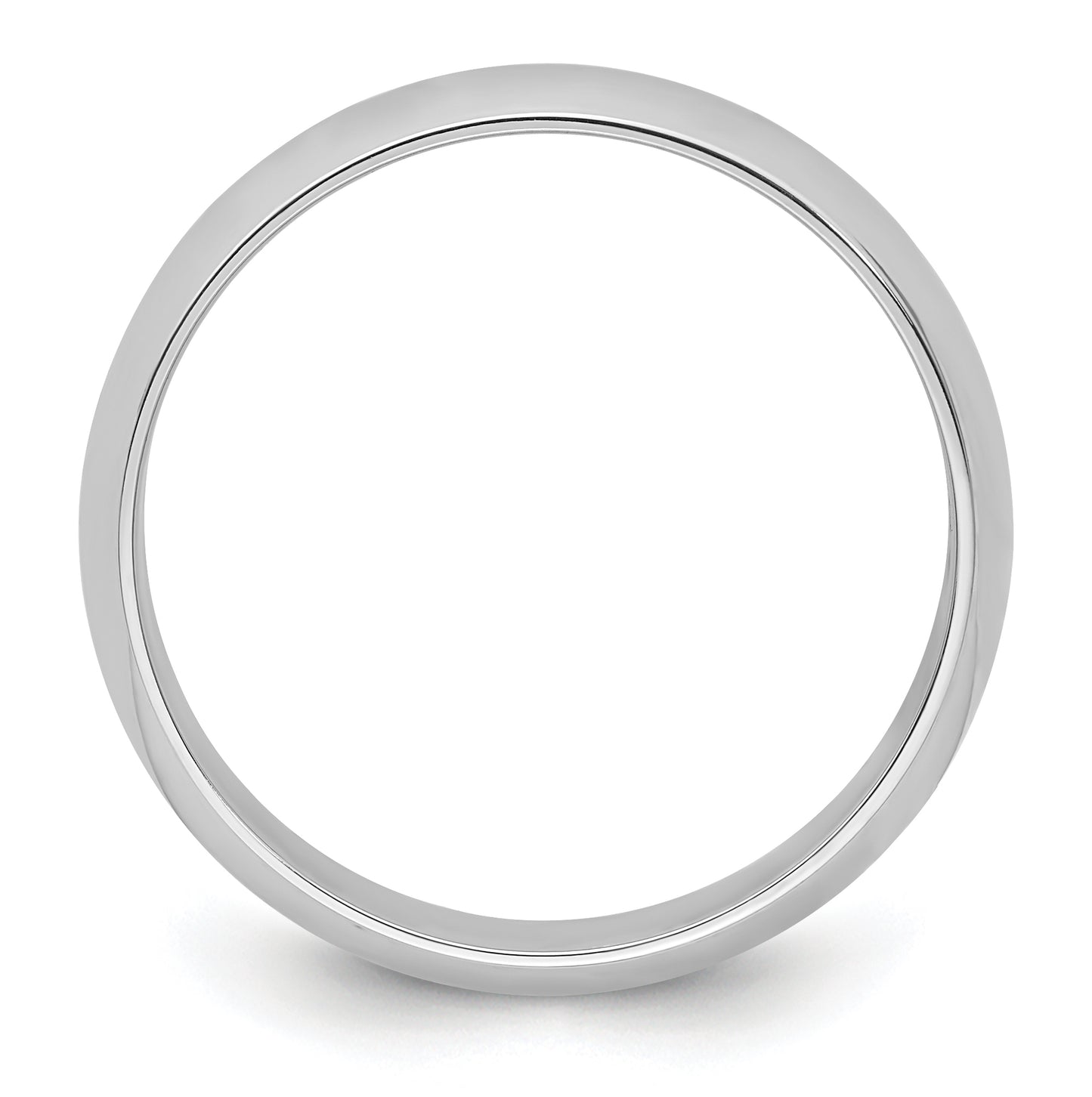 Platinum 6mm Half Round Wedding Band Size 5.5