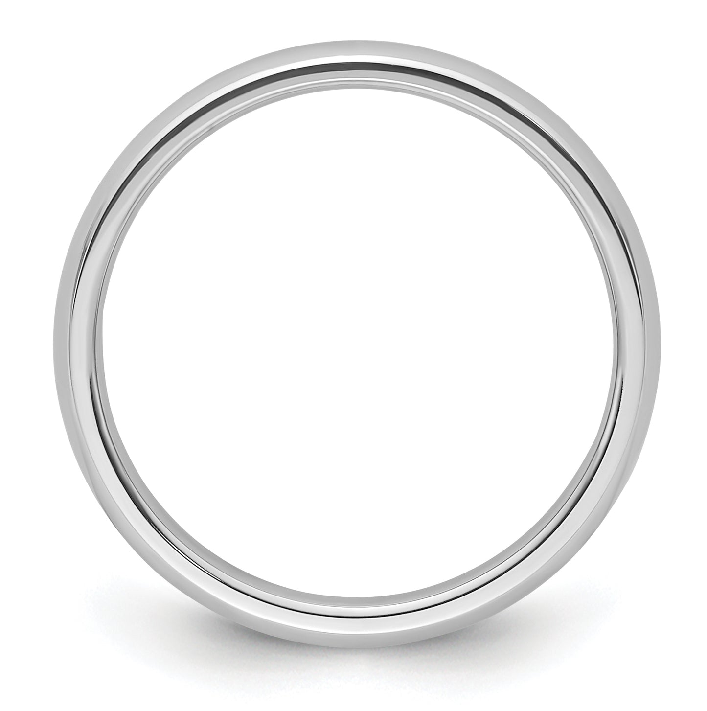 Platinum 3mm Lightweight Comfort-Fit Wedding Band Size 4.5